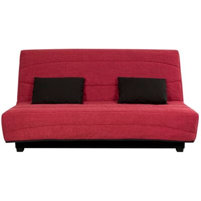 Relaxima Banquette clic clac convertible 2 places avec rangement framboise Rose 190x41x130cm - Publicité Relaxima Banquette clic clac convertible 2 places avec rangement framboise Rose 190x41x130cm - Publicité