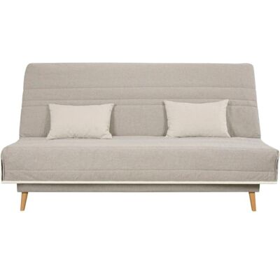 Relaxima Banquette clic clac convertible 2 places rangement intégré beige Beige 190x45x130cm - Publicité Relaxima Banquette clic clac convertible 2 places rangement intégré beige Beige 190x45x130cm - Publicité