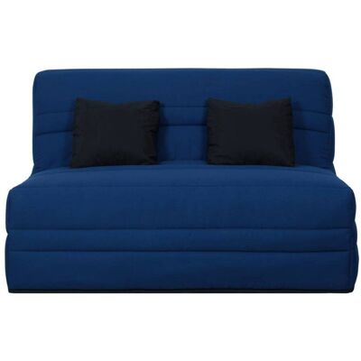 Relaxima Banquette clic clac convertible 2 places tissu indigo Bleu 190x45x130cm - Publicité Relaxima Banquette clic clac convertible 2 places tissu indigo Bleu 190x45x130cm - Publicité
