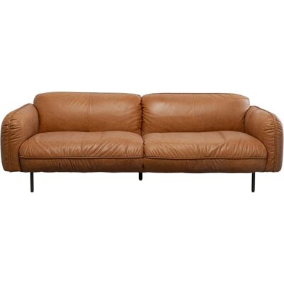 Kare Design Canapé 3 places en cuir Marron 228x73x89cm - Publicité Kare Design Canapé 3 places en cuir Marron 228x73x89cm - Publicité