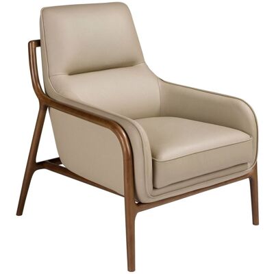 Angel Cerda Fauteuil en cuir vison Marron 90x90x72cm - Publicité Angel Cerda Fauteuil en cuir vison Marron 90x90x72cm - Publicité