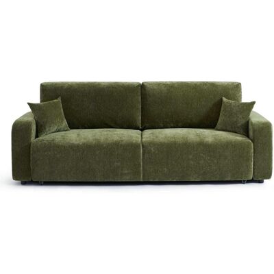 Baita Canapé droit convertible en tissu 3 places vert Vert 228x89x96cm - Publicité Baita Canapé droit convertible en tissu 3 places vert Vert 228x89x96cm - Publicité