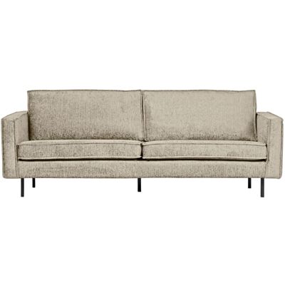 WOOOD Canapé 2.5 places en velours beige Beige 86x85x190cm - Publicité WOOOD Canapé 2.5 places en velours beige Beige 86x85x190cm - Publicité