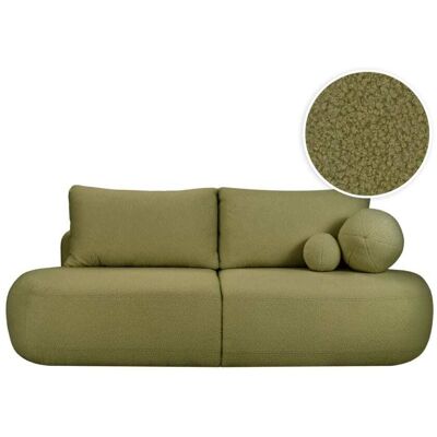 Usinestreet Canapé convertible fabio 4 places en tissu bouclette - vert kaki Vert 240x90x90cm - Publicité Usinestreet Canapé convertible fabio 4 places en tissu bouclette - vert kaki Vert 240x90x90cm - Publicité