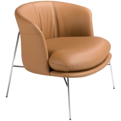 Angel Cerda Fauteuil en similicuir marron Marron 71x69x76cm - Publicité Angel Cerda Fauteuil en similicuir marron Marron 71x69x76cm - Publicité