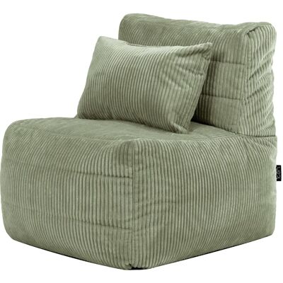 Icon Pouf fauteuil modulable en velours côtelé vert sauge Vert 78x70x75cm - Publicité Icon Pouf fauteuil modulable en velours côtelé vert sauge Vert 78x70x75cm - Publicité