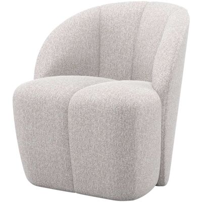 WOOOD Fauteuil pivotant en bouclé blanc Blanc 77x75x68cm - Publicité WOOOD Fauteuil pivotant en bouclé blanc Blanc 77x75x68cm - Publicité