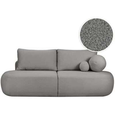 Usinestreet Canapé convertible fabio 4 places en tissu bouclette - gris foncé Gris 240x90x90cm - Publicité Usinestreet Canapé convertible fabio 4 places en tissu bouclette - gris foncé Gris 240x90x90cm - Publicité