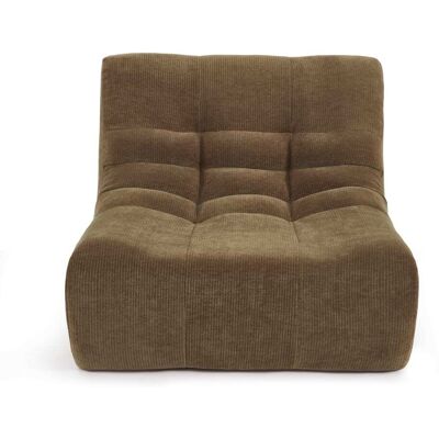 Sorelh Chauffeuse modulable 1 place velours marron Marron 93x72x105cm - Publicité Sorelh Chauffeuse modulable 1 place velours marron Marron 93x72x105cm - Publicité
