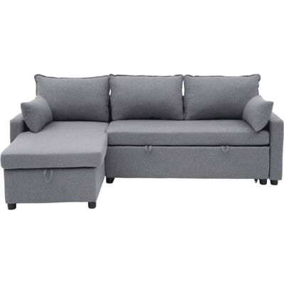 Calicosy Canapé convertible 3 places en tissu l219 cm - gris foncé Gris 147x84x147cm - Publicité Calicosy Canapé convertible 3 places en tissu l219 cm - gris foncé Gris 147x84x147cm - Publicité