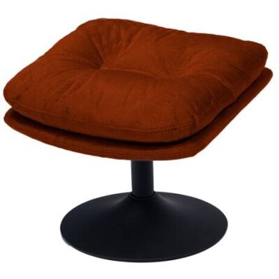 Amadeus Repose-pied terracotta confortable en tissu avec pied en acier noir Rouge 40x40x40cm - Publicité Amadeus Repose-pied terracotta confortable en tissu avec pied en acier noir Rouge 40x40x40cm - Publicité