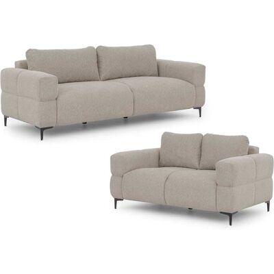 S-Style Ensemble de canapé 3+2 en tissu structuré taupe Beige 97x80x217cm - Publicité S-Style Ensemble de canapé 3+2 en tissu structuré taupe Beige 97x80x217cm - Publicité