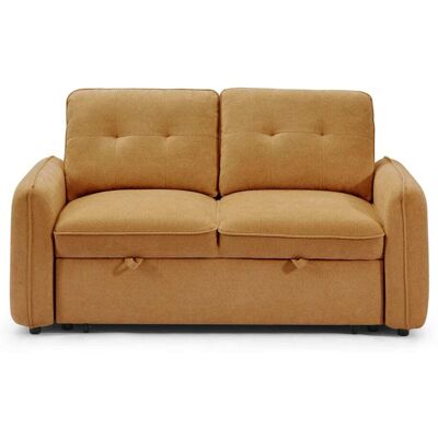 Baita Canapé droit convertible en tissu chenille 2 places orange Orange 174x88x99cm - Publicité Baita Canapé droit convertible en tissu chenille 2 places orange Orange 174x88x99cm - Publicité