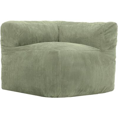 Icon Pouf fauteuil d'angle modulable en velours côtelé vert sauge Vert 100x68x100cm - Publicité Icon Pouf fauteuil d'angle modulable en velours côtelé vert sauge Vert 100x68x100cm - Publicité