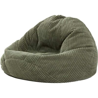 Nordlys Pouf en velours côtelé vert Vert 85x50x85cm - Publicité Nordlys Pouf en velours côtelé vert Vert 85x50x85cm - Publicité