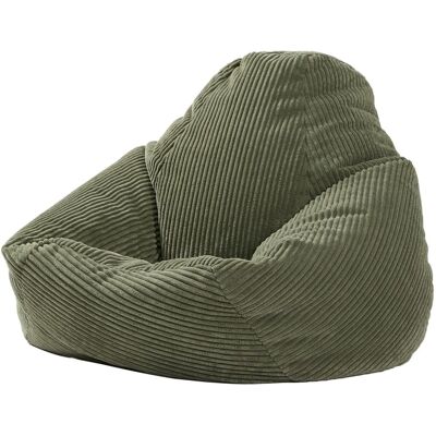 Nordlys Pouf en velours côtelé vert Vert 84x73x90cm - Publicité Nordlys Pouf en velours côtelé vert Vert 84x73x90cm - Publicité