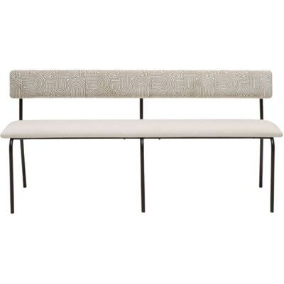 Madura Banc en viscose ecru 120x51xh79 cm Blanc 120x79cm - Publicité Madura Banc en viscose ecru 120x51xh79 cm Blanc 120x79cm - Publicité