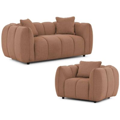 S-Style Ensemble de canapé 2+1 en tissu structuré beige clair Rouge 89x69x172cm - Publicité S-Style Ensemble de canapé 2+1 en tissu structuré beige clair Rouge 89x69x172cm - Publicité