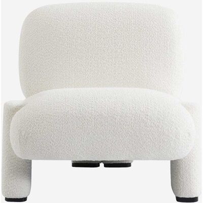 Habitat Fauteuil en tissu bouclette - blanc Blanc 81x77x85cm - Publicité Habitat Fauteuil en tissu bouclette - blanc Blanc 81x77x85cm - Publicité