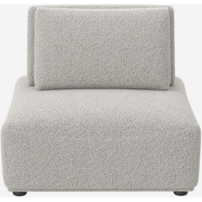 Habitat Chauffeuse en tissu bouclette avec dossier avance-recule - gris perle Gris 92x82x106cm - Publicité Habitat Chauffeuse en tissu bouclette avec dossier avance-recule - gris perle Gris 92x82x106cm - Publicité