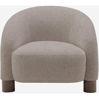 Habitat Fauteuil en tissu chenille et bois massif finition noyer - taupe Taupe 94x73x84cm - Publicité Habitat Fauteuil en tissu chenille et bois massif finition noyer - taupe Taupe 94x73x84cm - Publicité