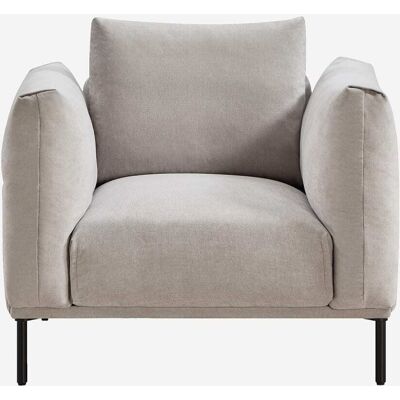 Habitat Fauteuil en tissu garni de plumes - gris polaire Gris 105x85x98cm - Publicité Habitat Fauteuil en tissu garni de plumes - gris polaire Gris 105x85x98cm - Publicité