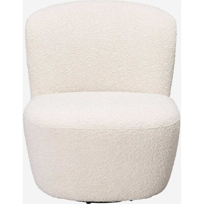 Habitat Fauteuil pivotant en tissu bouclette - blanc Blanc 66x73x74cm - Publicité Habitat Fauteuil pivotant en tissu bouclette - blanc Blanc 66x73x74cm - Publicité