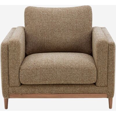 Habitat Fauteuil en tissu texturé et bois - marron noisette Marron 101x92x96cm - Publicité Habitat Fauteuil en tissu texturé et bois - marron noisette Marron 101x92x96cm - Publicité