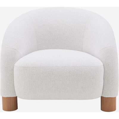 Habitat Fauteuil en tissu chenille et bois massif finition chêne - beige Beige 94x73x84cm - Publicité Habitat Fauteuil en tissu chenille et bois massif finition chêne - beige Beige 94x73x84cm - Publicité