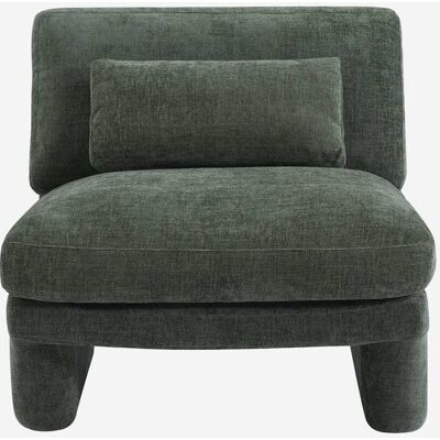 Habitat Fauteuil en tissu garni de plumes - vert olive Vert 75x70x89cm - Publicité Habitat Fauteuil en tissu garni de plumes - vert olive Vert 75x70x89cm - Publicité