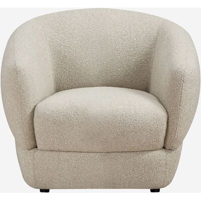 Habitat Fauteuil en tissu bouclette courte - beige Beige 92x71x92cm - Publicité Habitat Fauteuil en tissu bouclette courte - beige Beige 92x71x92cm - Publicité