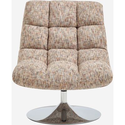 Habitat Fauteuil pivotant en tissu chenille et métal chromé - terrazzo Multicolore 76x88x93cm - Publicité Habitat Fauteuil pivotant en tissu chenille et métal chromé - terrazzo Multicolore 76x88x93cm - Publicité