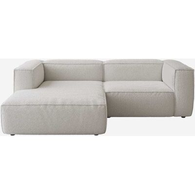 Habitat Canapé d'angle gauche en tissu bouclette - beige mélangé Beige 236x67x176cm - Publicité Habitat Canapé d'angle gauche en tissu bouclette - beige mélangé Beige 236x67x176cm - Publicité