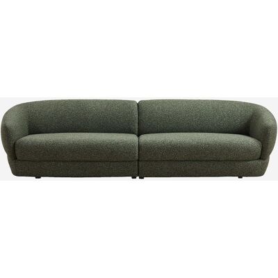 Habitat Canapé 4 places en tissu bouclette courte - vert sapin Vert 275x74x94cm - Publicité Habitat Canapé 4 places en tissu bouclette courte - vert sapin Vert 275x74x94cm - Publicité