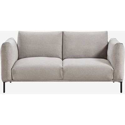 Habitat Canapé 2 places en tissu garni de plumes - gris polaire Gris 189x85x98cm - Publicité Habitat Canapé 2 places en tissu garni de plumes - gris polaire Gris 189x85x98cm - Publicité
