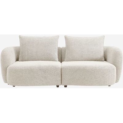 Habitat Canapé 3 places en tissu garni de plumes - beige Beige 226x69x114cm - Publicité Habitat Canapé 3 places en tissu garni de plumes - beige Beige 226x69x114cm - Publicité