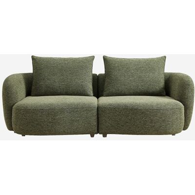 Habitat Canapé 3 places en tissu garni de plumes - vert kaki Vert 226x69x114cm - Publicité Habitat Canapé 3 places en tissu garni de plumes - vert kaki Vert 226x69x114cm - Publicité