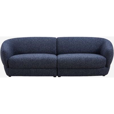 Habitat Canapé 3 places en tissu bouclette courte - bleu nuit Bleu 226x74x94cm - Publicité Habitat Canapé 3 places en tissu bouclette courte - bleu nuit Bleu 226x74x94cm - Publicité