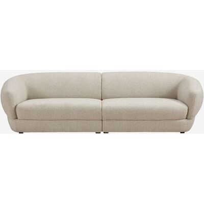 Habitat Canapé 4 places en tissu bouclette courte - beige Beige 275x74x94cm - Publicité Habitat Canapé 4 places en tissu bouclette courte - beige Beige 275x74x94cm - Publicité