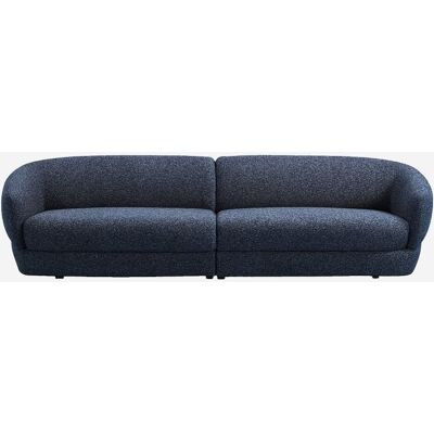 Habitat Canapé 4 places en tissu bouclette courte - bleu nuit Bleu 275x74x94cm - Publicité Habitat Canapé 4 places en tissu bouclette courte - bleu nuit Bleu 275x74x94cm - Publicité