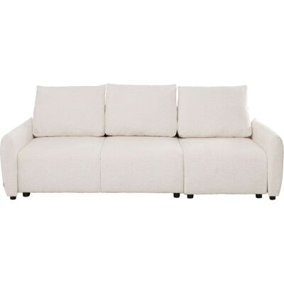 Kare Design Canapé-lit 3 places en polyester texturé crème Beige 255x93x100cm - Publicité Kare Design Canapé-lit 3 places en polyester texturé crème Beige 255x93x100cm - Publicité