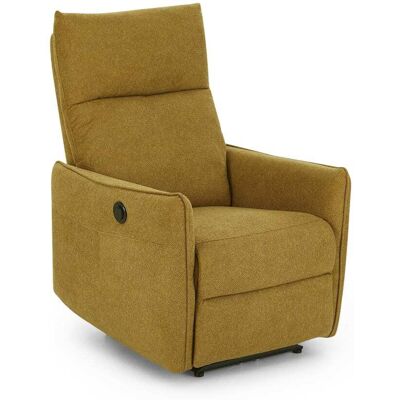 Baita Fauteuil relax électrique 1 place tissu chenille moutarde Jaune 73x108x88cm - Publicité Baita Fauteuil relax électrique 1 place tissu chenille moutarde Jaune 73x108x88cm - Publicité