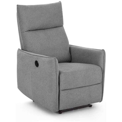 Baita Fauteuil relax électrique 1 place tissu chenille gris Gris 73x108x88cm - Publicité Baita Fauteuil relax électrique 1 place tissu chenille gris Gris 73x108x88cm - Publicité