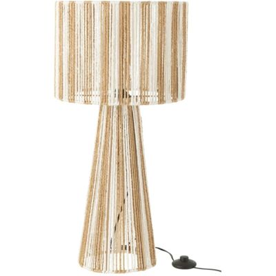 J-line Lampe en cordes beige 36x36x69 cm Blanc 36x69x36cm - Publicité J-line Lampe en cordes beige 36x36x69 cm Blanc 36x69x36cm - Publicité