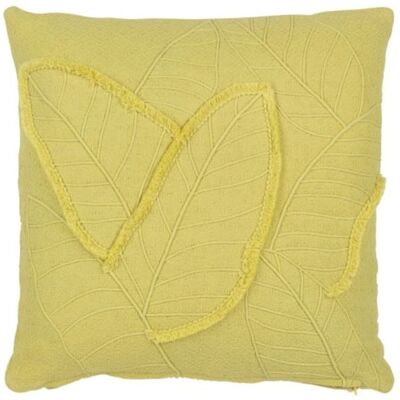 J-line Coussin feuilles en coton/lin/polyester vert 45x45x15 cm Vert 45x4x45cm - Publicité J-line Coussin feuilles en coton/lin/polyester vert 45x45x15 cm Vert 45x4x45cm - Publicité