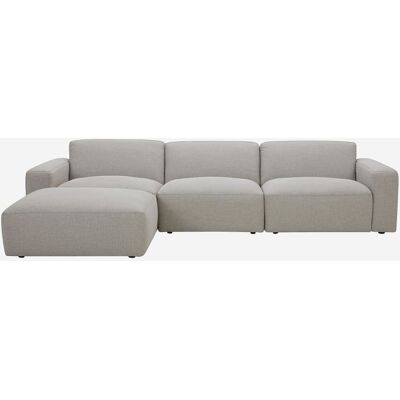 Habitat Grand canapé d'angle modulable en tissu - gris perle Gris 308x72x191cm - Publicité Habitat Grand canapé d'angle modulable en tissu - gris perle Gris 308x72x191cm - Publicité