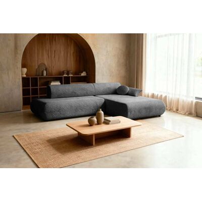 Casanova Paris Canapé d'angle convertible tissu lisse 3 places gris foncé gauche Gris 286x74x173cm - Publicité Casanova Paris Canapé d'angle convertible tissu lisse 3 places gris foncé gauche Gris 286x74x173cm - Publicité