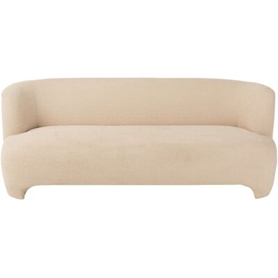 J-line Canapé 3 personnes en textile blanc 193x82x71 cm Blanc 1095x39x1195cm - Publicité J-line Canapé 3 personnes en textile blanc 193x82x71 cm Blanc 1095x39x1195cm - Publicité