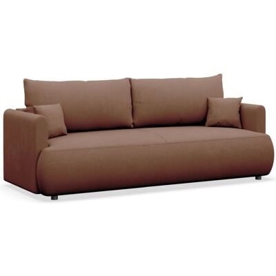 Selsey Canapé convertible 3 places, cuivre, chenille easy clean Cuivre 226x90x226cm - Publicité Selsey Canapé convertible 3 places, cuivre, chenille easy clean Cuivre 226x90x226cm - Publicité