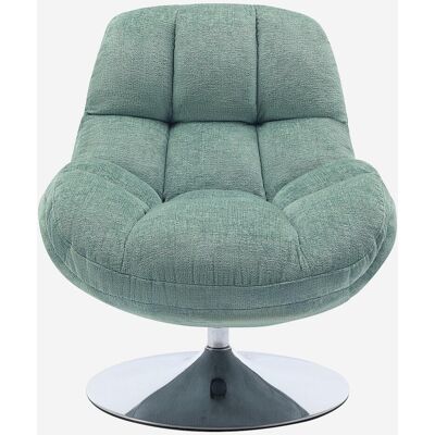 Habitat Fauteuil pivotant en tissu chenille et métal chromé - bleu ciel Bleu 76x88x84cm - Publicité Habitat Fauteuil pivotant en tissu chenille et métal chromé - bleu ciel Bleu 76x88x84cm - Publicité